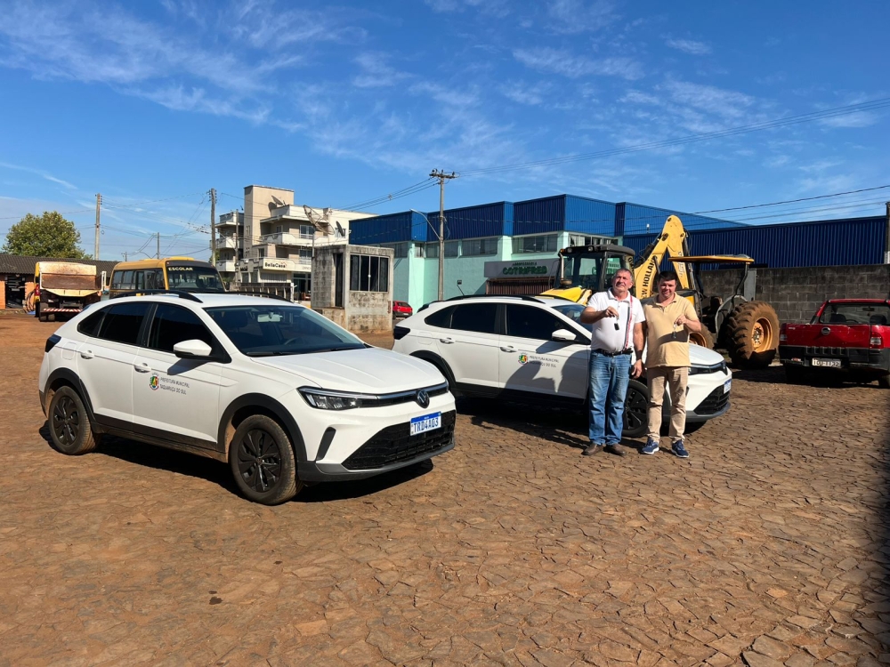 Prefeitura de Taquaruçu do Sul investe na aquisição de 3 novos veículos.